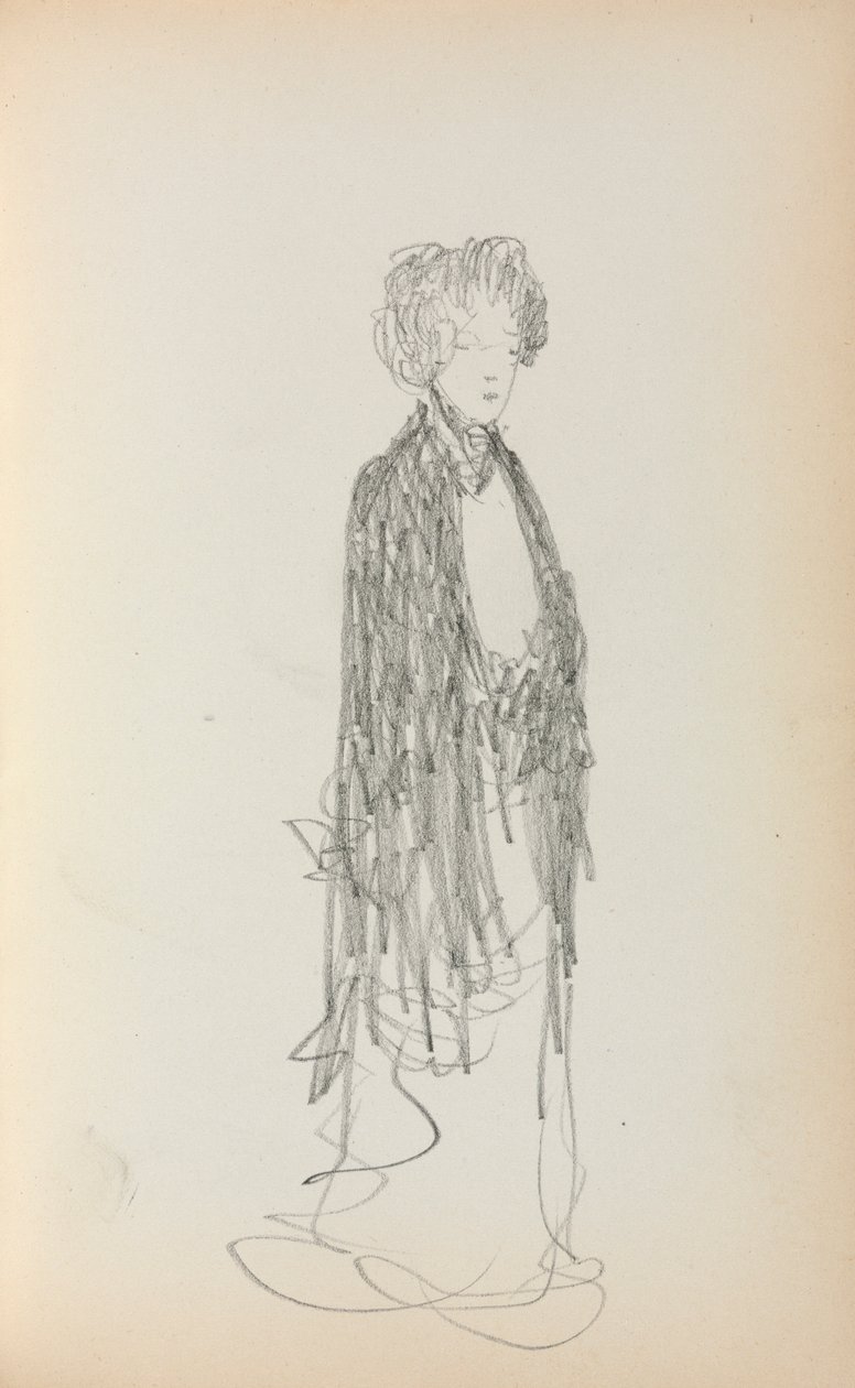 İtalyan Eskiz Defteri: Ayakta Kadın sayfa 213, 1898-1899. by Maurice Brazil Prendergast