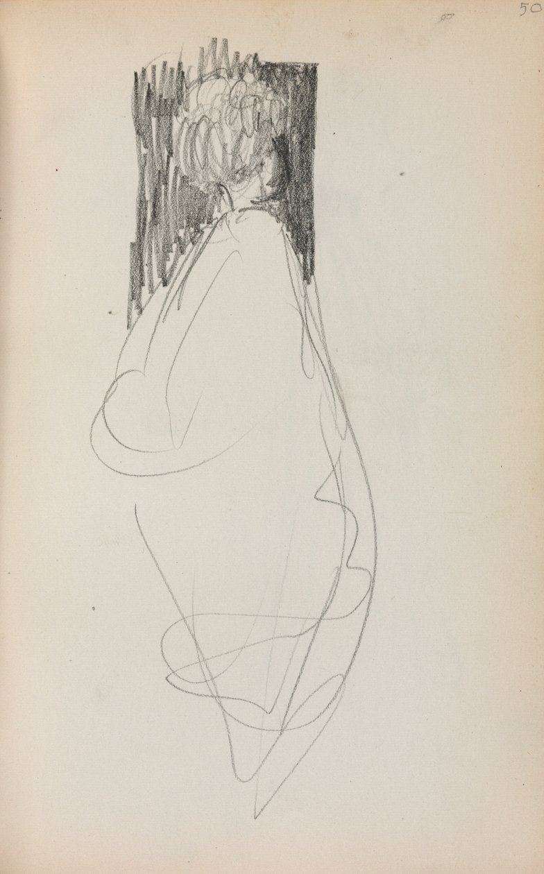 İtalyan Eskiz Defteri: Ayakta Kadın sayfa 50, 1898-1899. by Maurice Brazil Prendergast