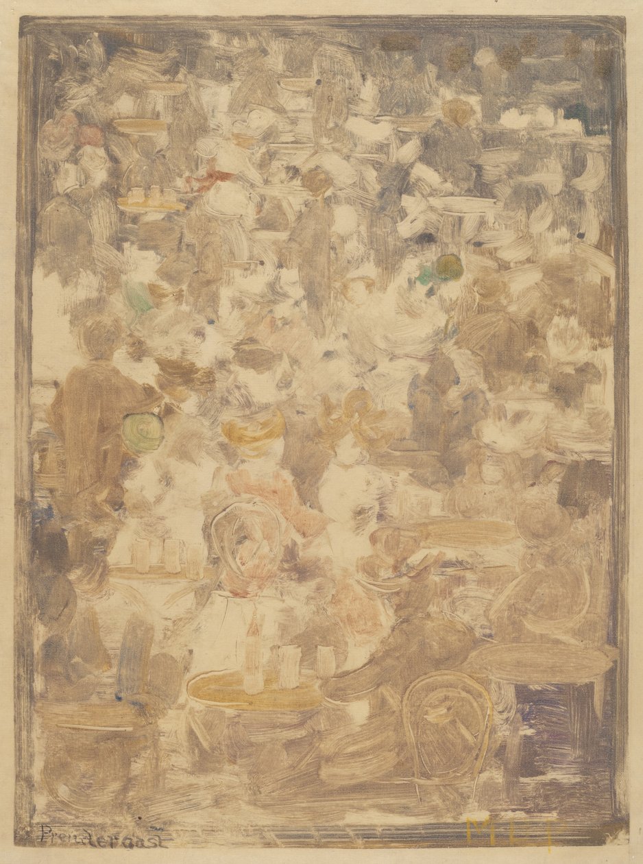 Açık Kafe Sahnesi, 19001905. by Maurice Brazil Prendergast