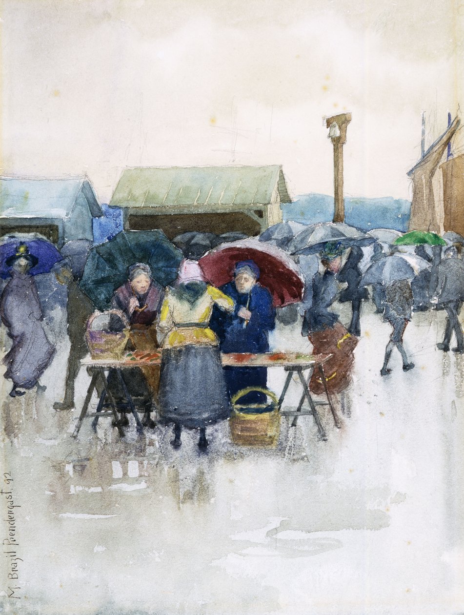 Yağmurlu Gün: Balık Pazarı, 1892 by Maurice Brazil Prendergast