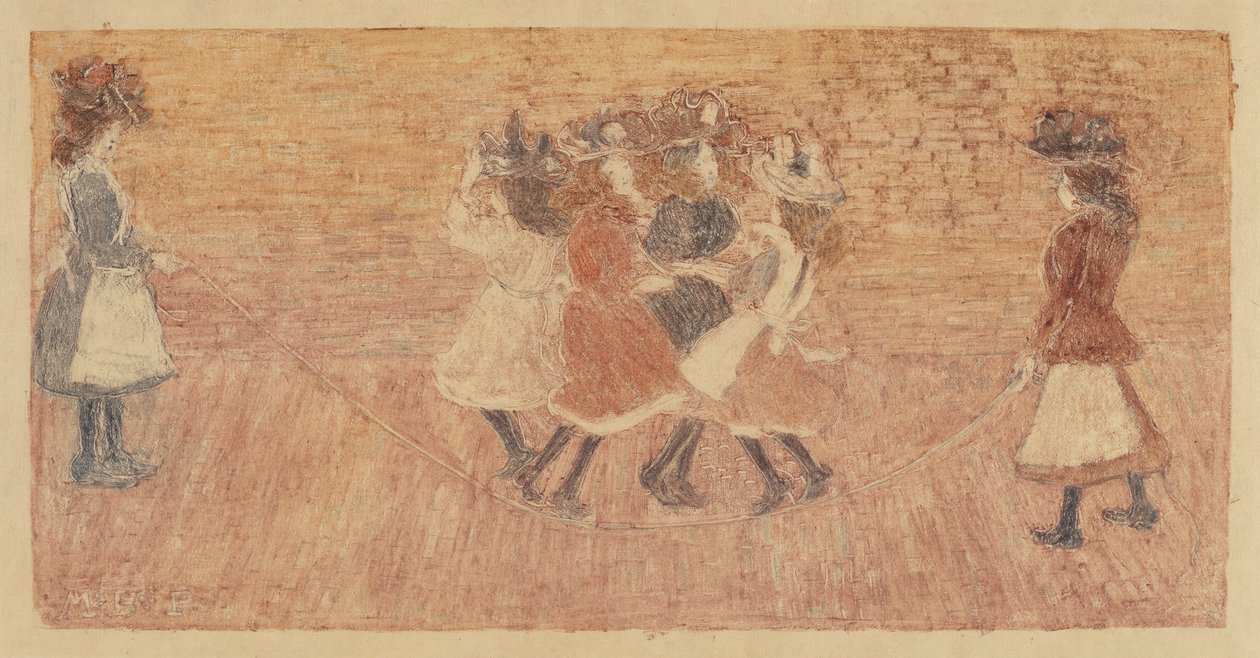 İp atlama, 18921895. by Maurice Brazil Prendergast