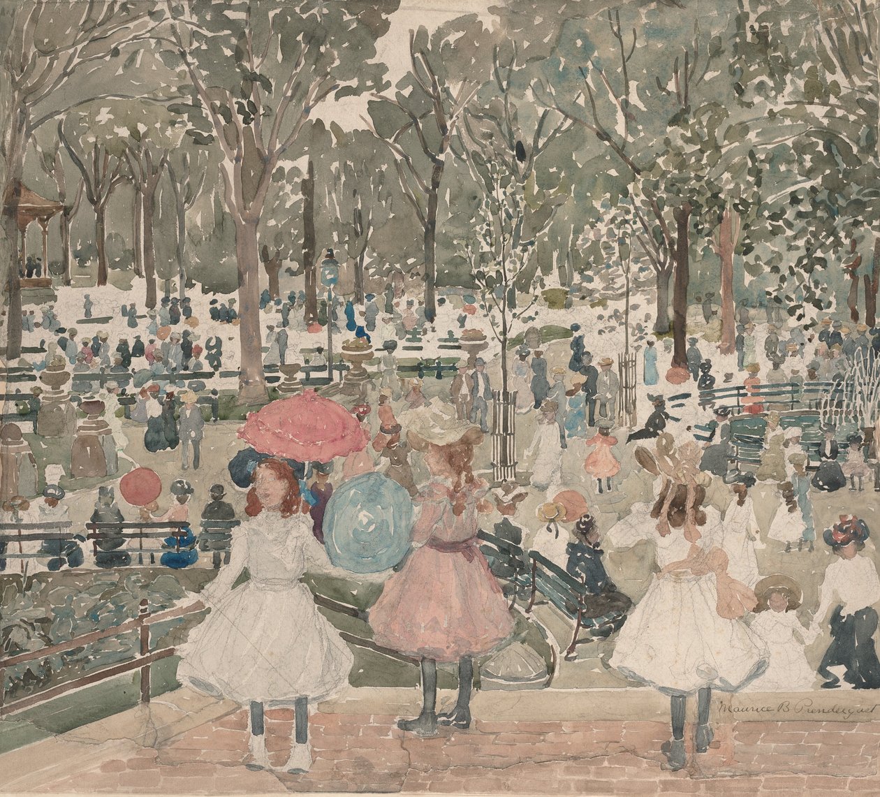 Alışveriş Merkezi, Central Park, 19001903. by Maurice Brazil Prendergast