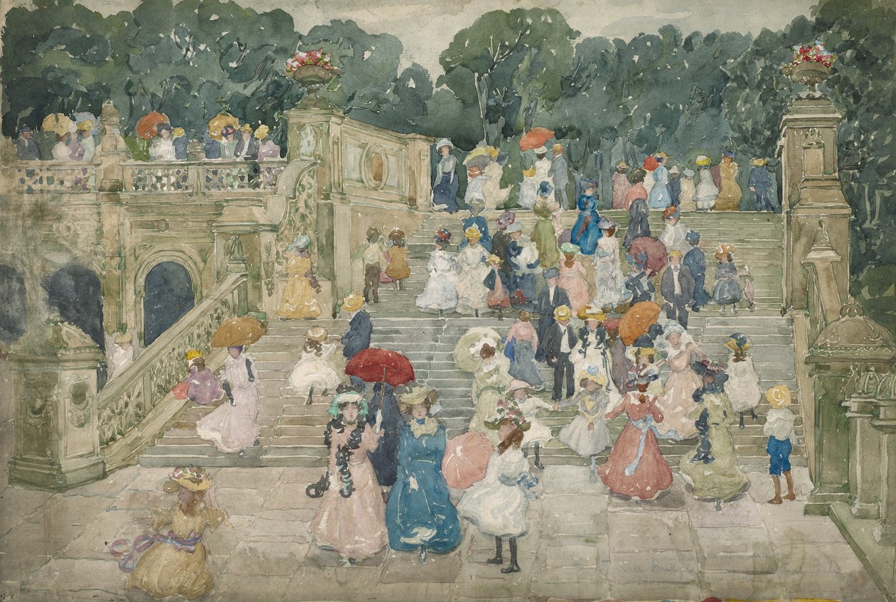 Teras Köprüsü, Central Park, 1901 by Maurice Brazil Prendergast