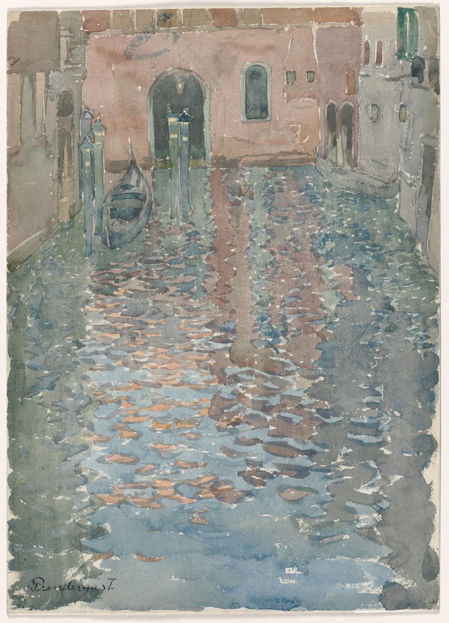 Venedik Kanalları, c. 1898. by Maurice Brazil Prendergast
