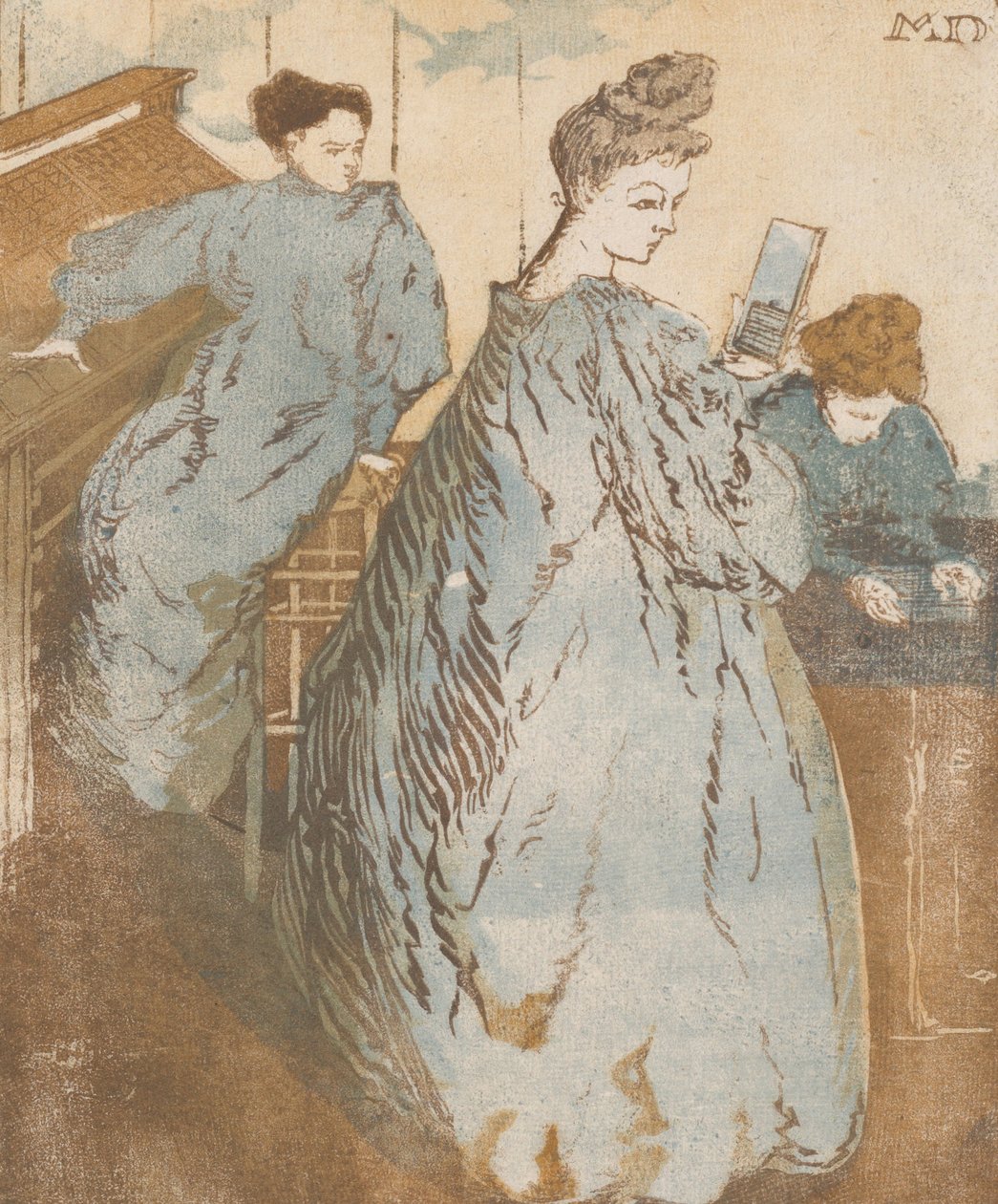 Dizgi Atölyesi, ca. 1895. by Maurice Delcourt