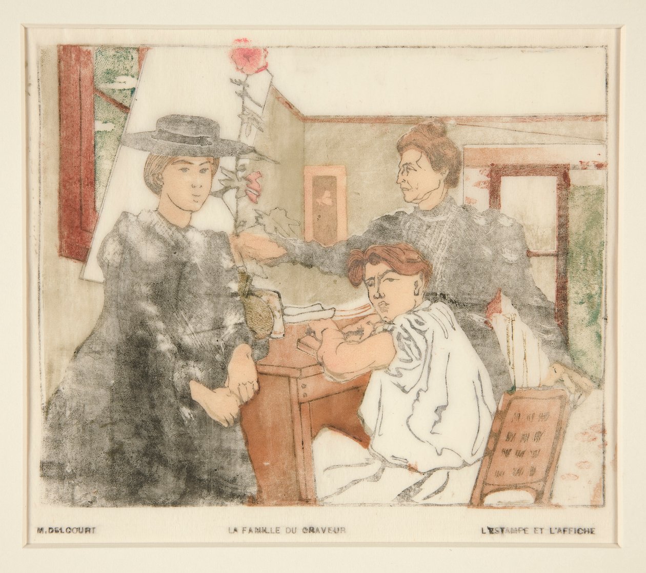 Gravürcünün Ailesi by Maurice Delcourt