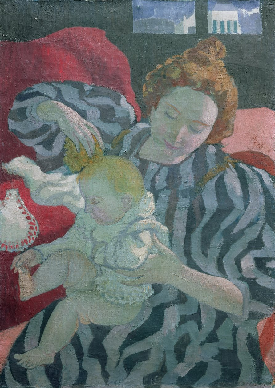 Çocuğunu Yıkanan Bir Anne, 1895 by Maurice Denis