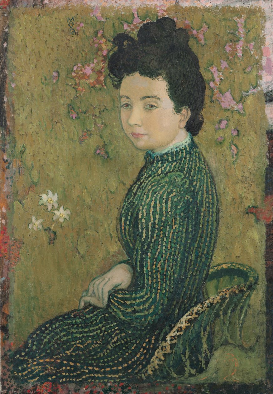 Yeşil Elbiseli Eva Meurier, 1891 by Maurice Denis