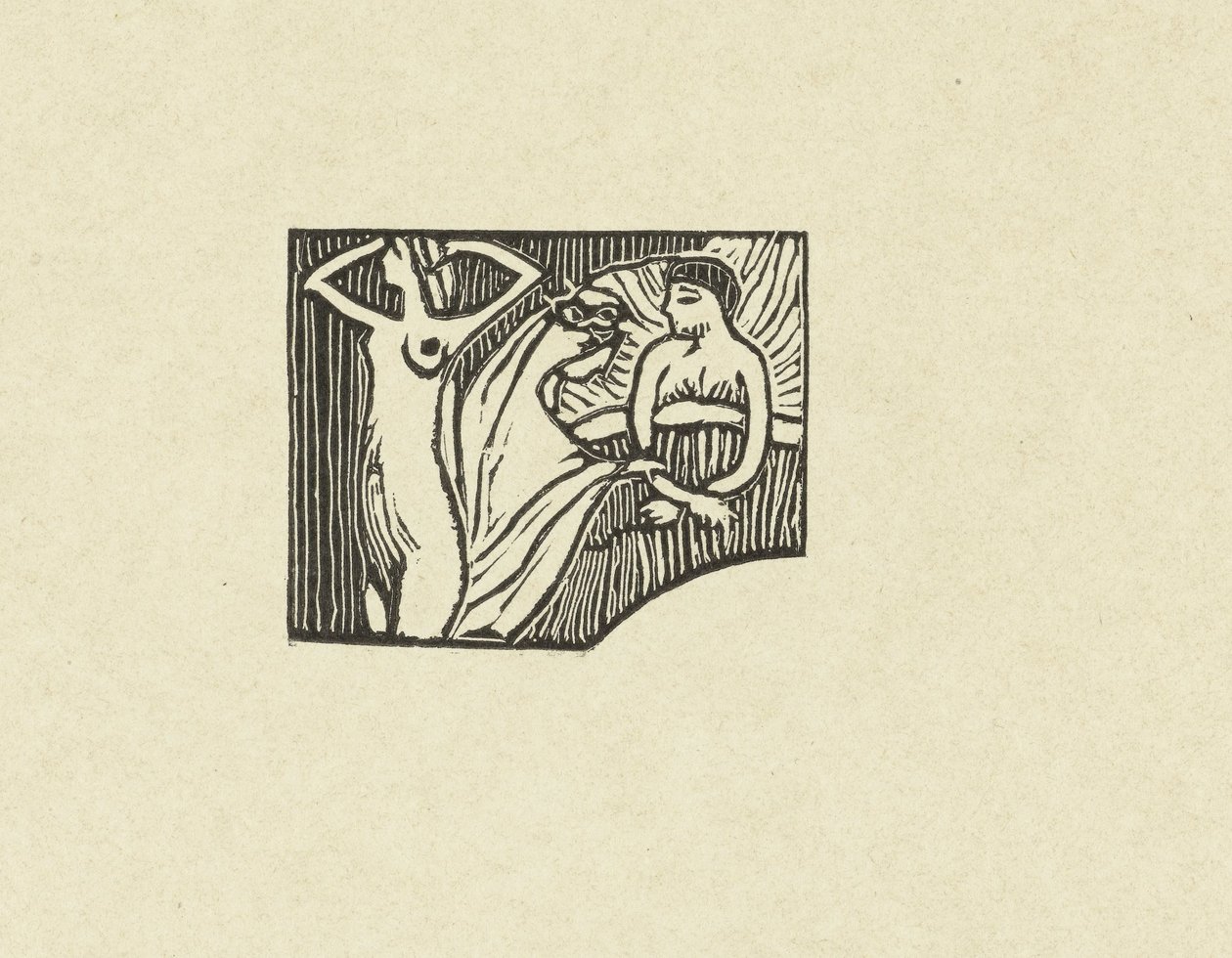 Illustratie bij gedicht uit dichtbundel Sagesse van Paul Verlaine Bilgelik için oyulmuş ahşabın denemesi Deneme (dizi başlığı) by Maurice Denis