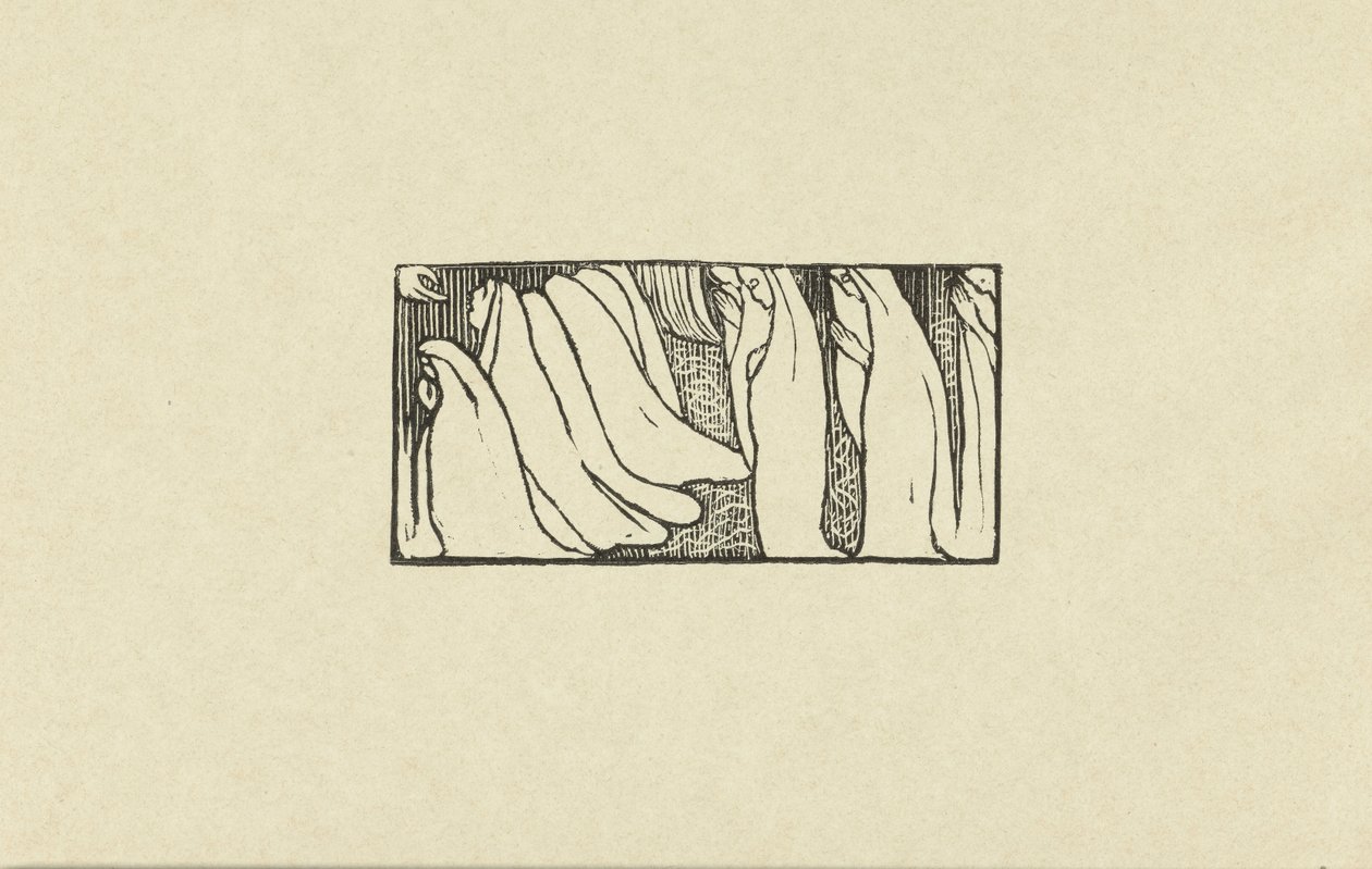 Illustratie bij gedicht uit dichtbundel Sagesse van Paul Verlaine Bilgelik için oyulmuş ahşabın denemesi Deneme (dizi başlığı) by Maurice Denis