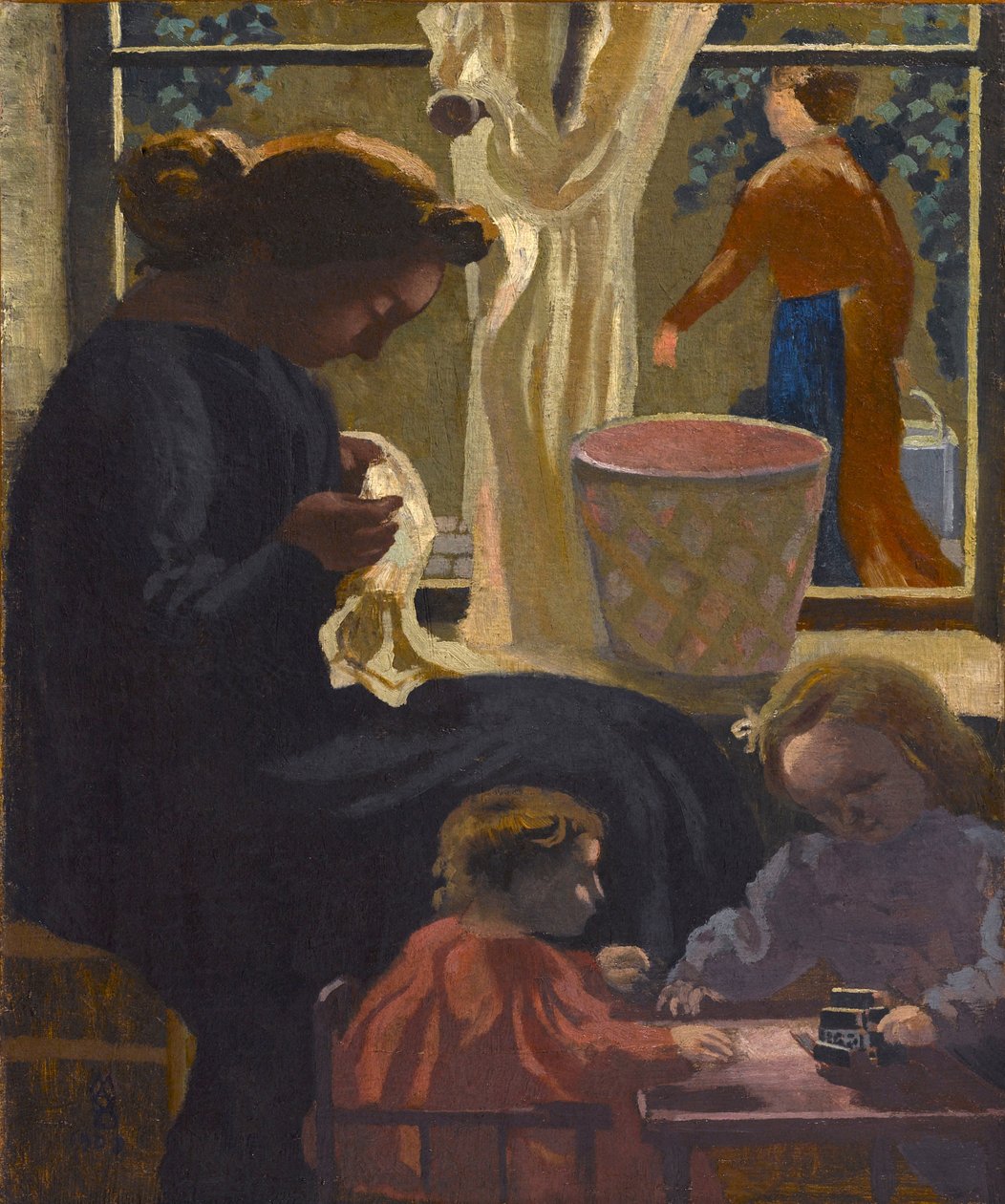 Pencerede Samimiyet veya Ravaudeuse, 1903. by Maurice Denis