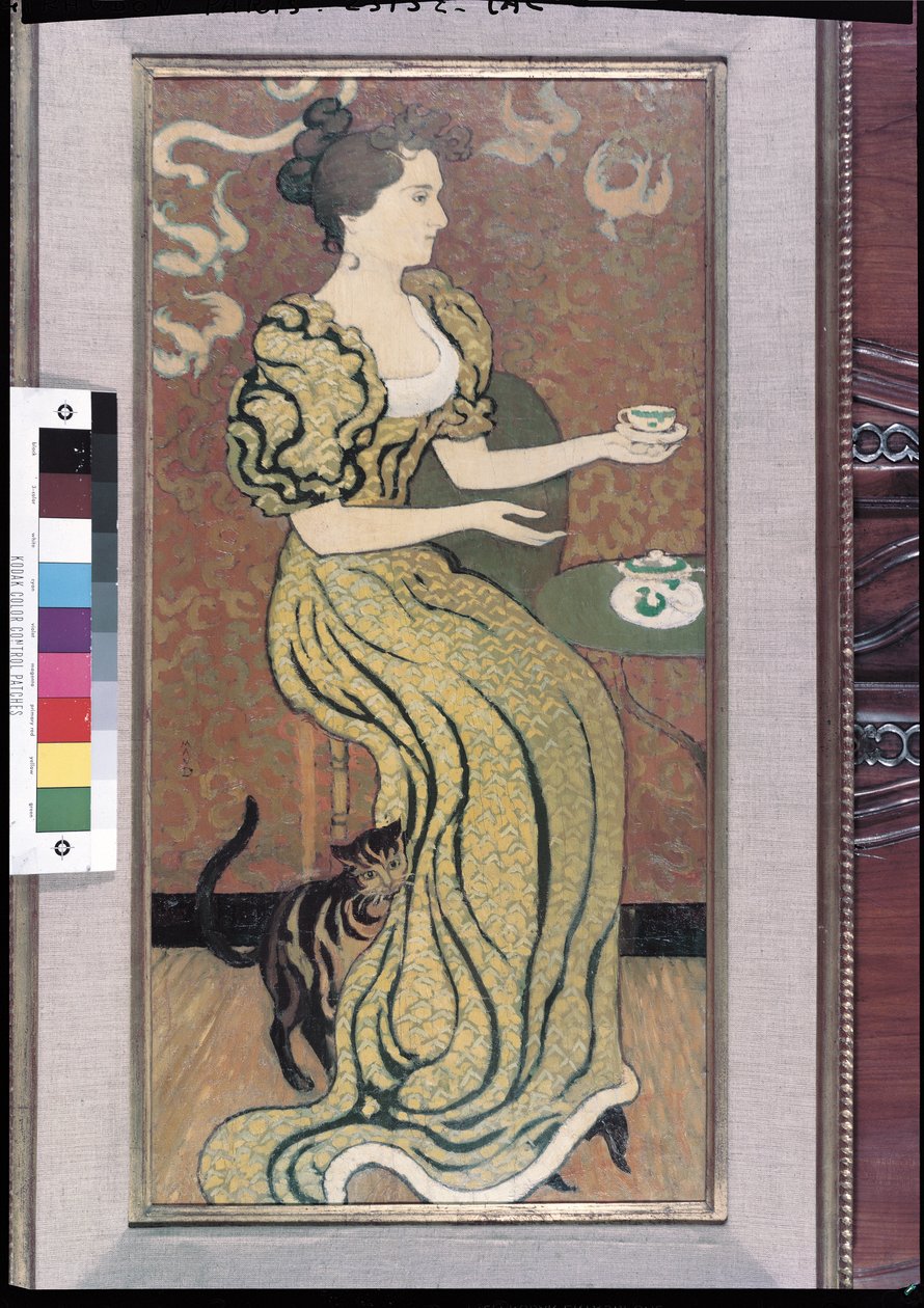 Madam Ranson ve Kedisi, 1892 dolayları by Maurice Denis