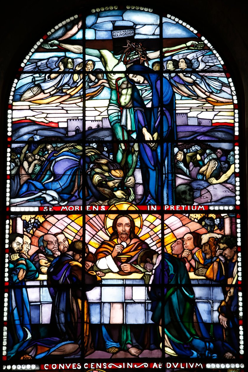 Maurice Denis müzesi, Saint Germain en Laye, Fransa, Saint Louis şapeli (1919-1930) (vitray) by Maurice Denis