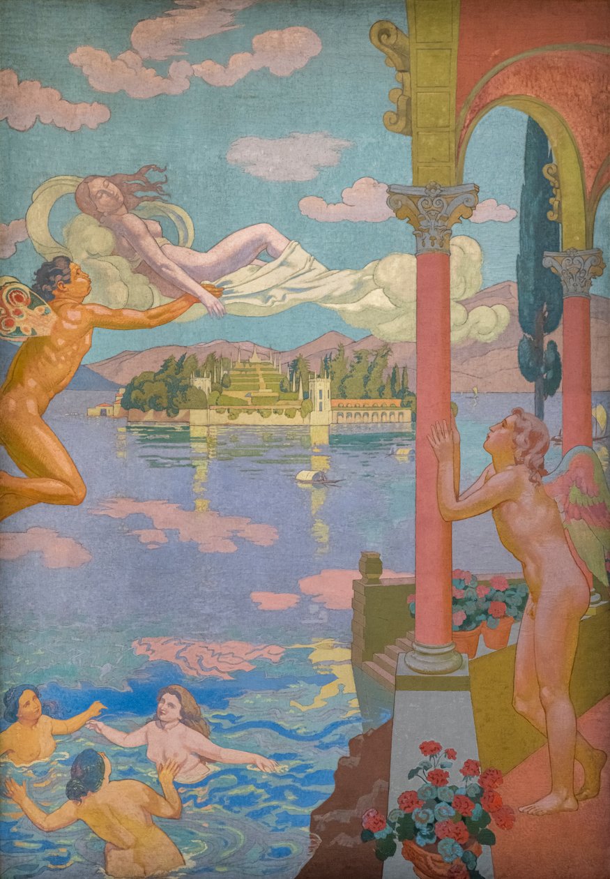 Ruhun Öyküsü, Panel II. Zephyr Ruhu Zevk Adasına Taşıyor by Maurice Denis