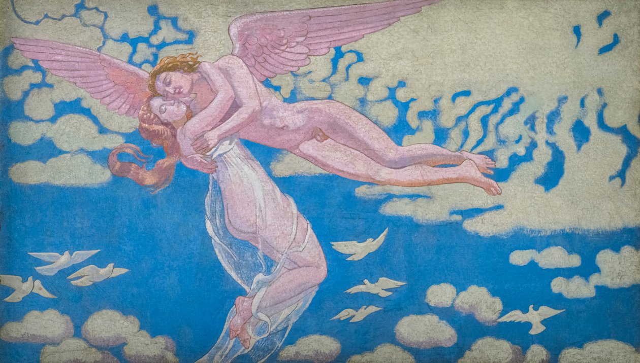 Ruhun Öyküsü, Panel VII. Aşk Tanrısı Ruhu Cennete Taşıyan by Maurice Denis