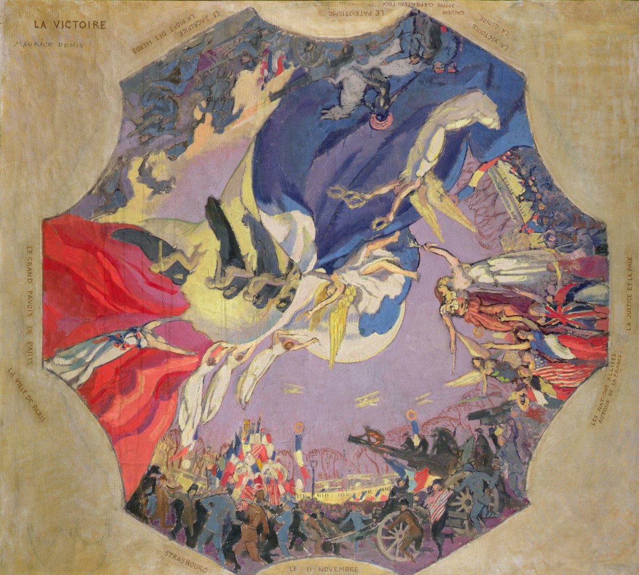 1918 Zaferi (tuval üzerine yağlı boya) by Maurice Denis