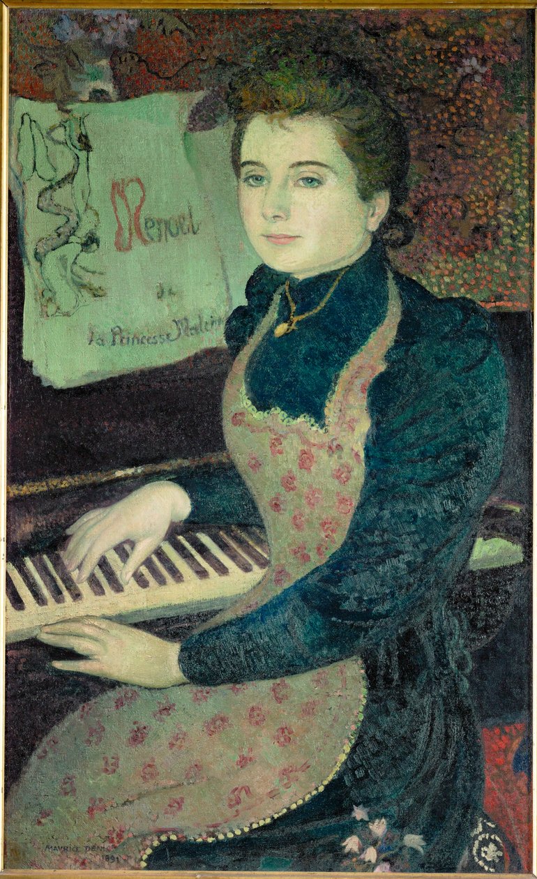 The minuet de la Princess Maleine (yağlı boya tablo) by Maurice Denis