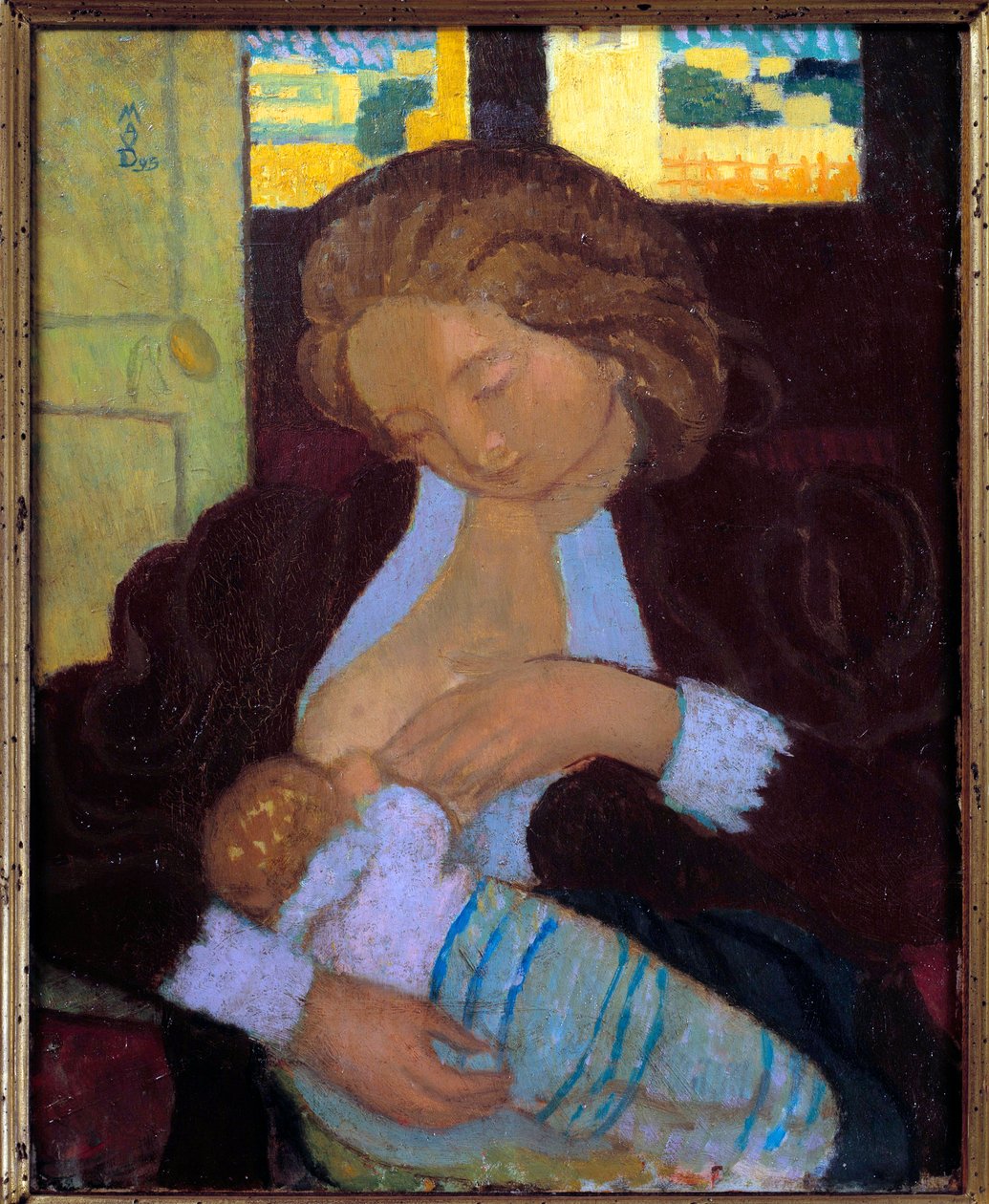20. yüzyıl emziren genç kadın by Maurice Denis