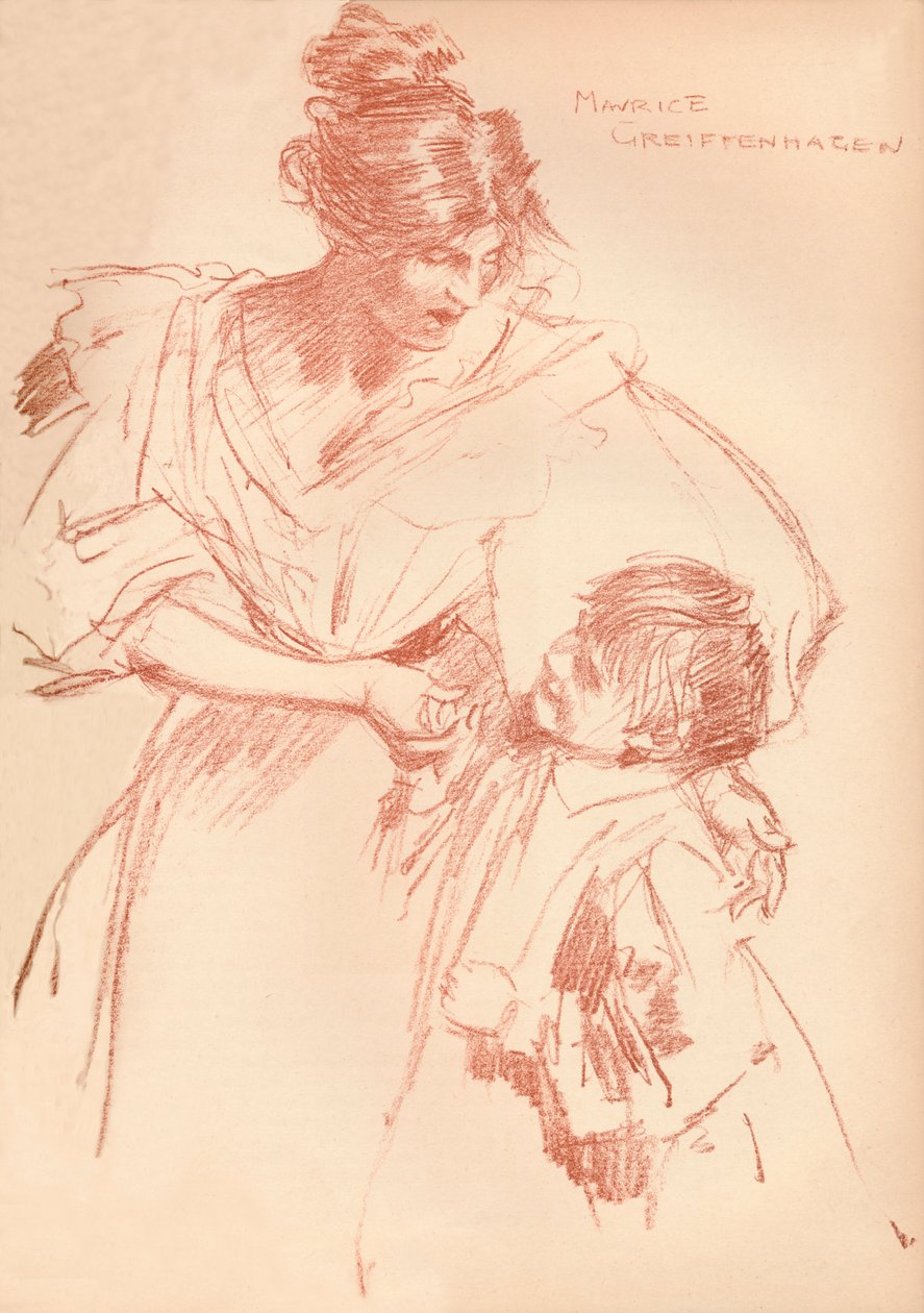 Anne ve çocuk, c1897, 1897 by Maurice Greiffenhagen
