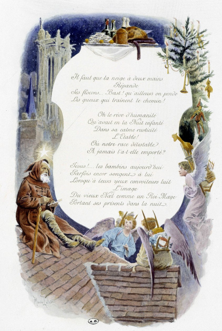 Aralık “Ayın Şarkısı””, Jérôme Doucet, illüstrasyon - Maurice Leloir, ed. Reims 1904. L. Michaud by Maurice Leloir