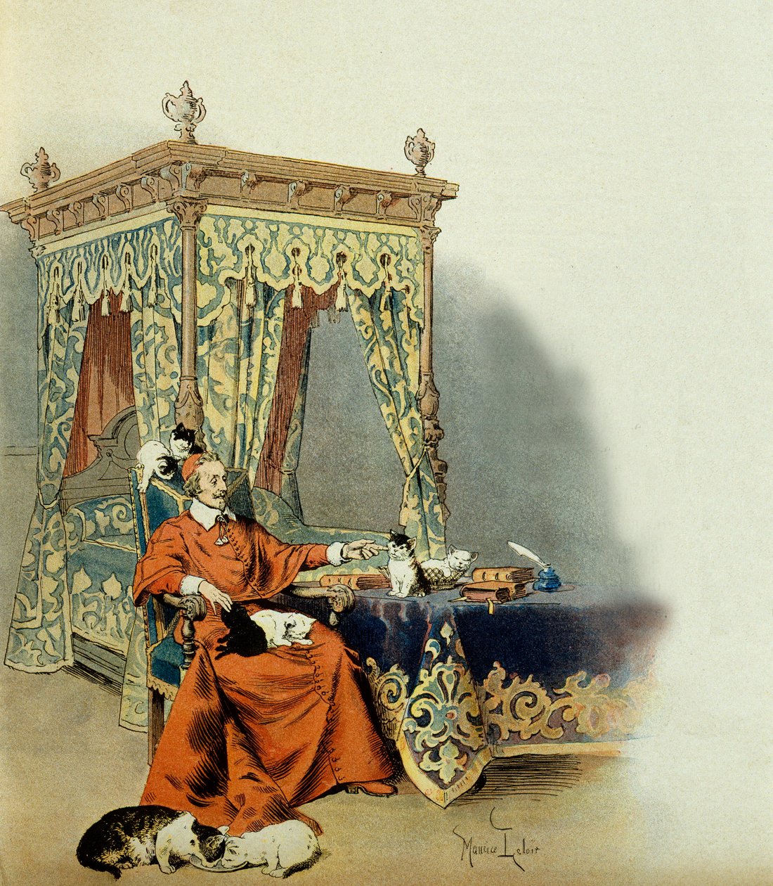 Fransa Tarihi: Kardinal Richelieu (Armand Jean du Plessis by Maurice Leloir
