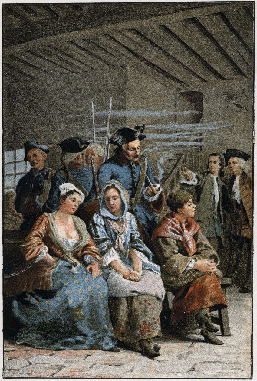 La Chaine - Fransız yazar Abbe Prevost (1697-1763) tarafından “Manon Lescaut ve Chevalier Des Grieux Tarihinde”. Maurice Leloir