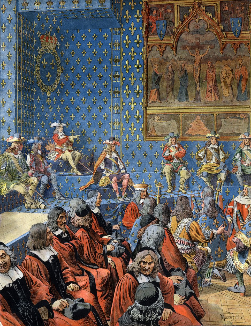 Le Roi-Soleil (Kral Soleil veya Büyük Louis) olarak bilinen XIV. by Maurice Leloir