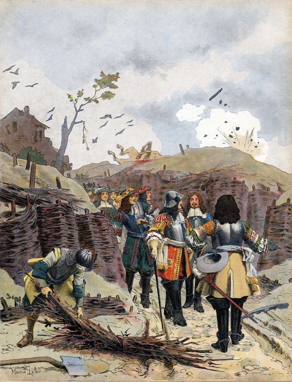 Le Roi-Soleil (Kral Soleil veya Büyük Louis) olarak bilinen XIV. by Maurice Leloir