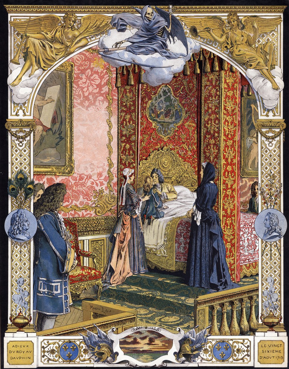 Hizmetçisi Madame de Ventadour (Charlotte de la Mothe Houdancourt) tarafından sunuldu. by Maurice Leloir
