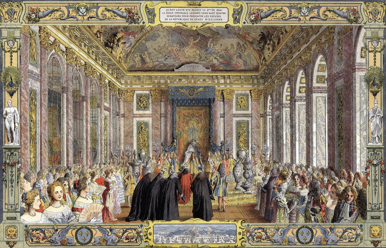 Güneş Kralı (Kral Soleil veya Büyük Louis) olarak bilinen XIV. by Maurice Leloir