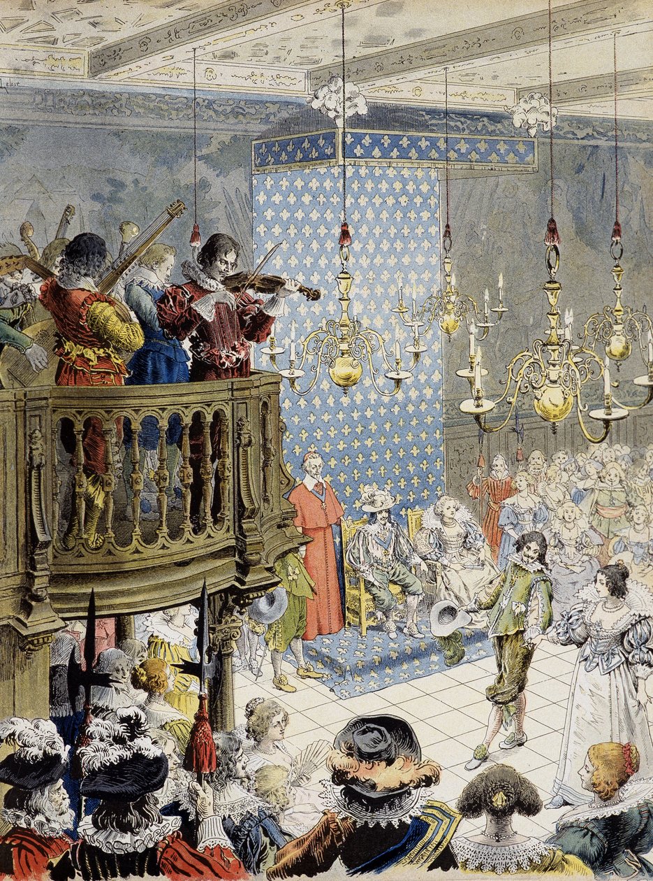 Mahkemedeki top (Louis XIII altında) - Maurice Leloir tarafından “” Richelieu” da. by Maurice Leloir