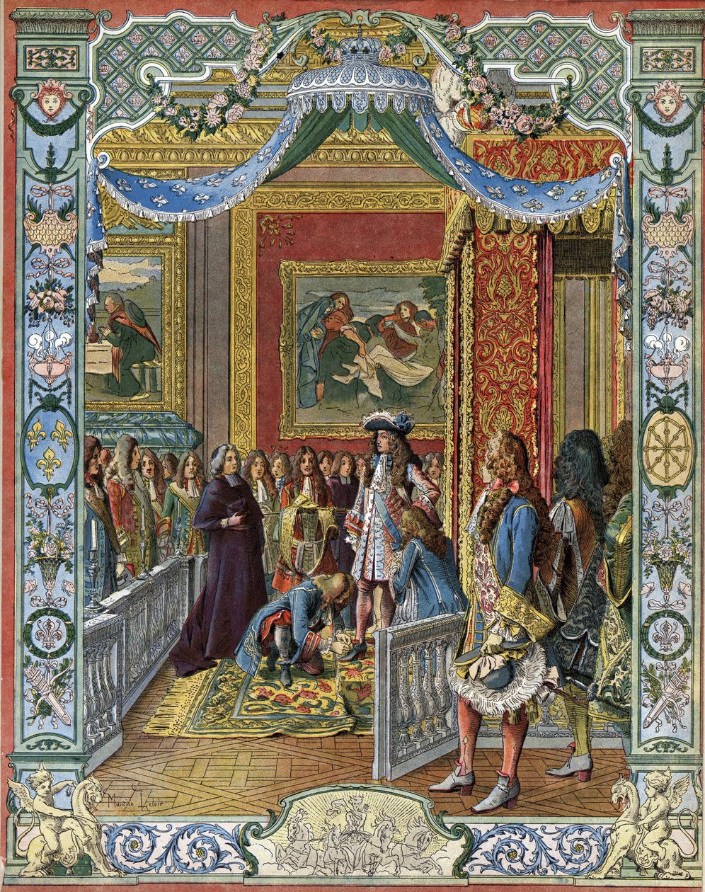 Güneş Kralı (Kral Güneş veya Büyük Louis) olarak bilinen Kral XIV. by Maurice Leloir