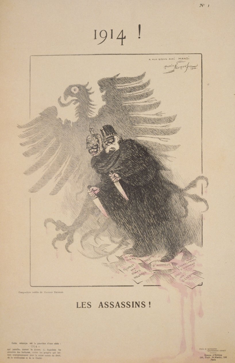 1914! Suikastçılar! (taş baskı) by Maurice Louis Henri Neumont