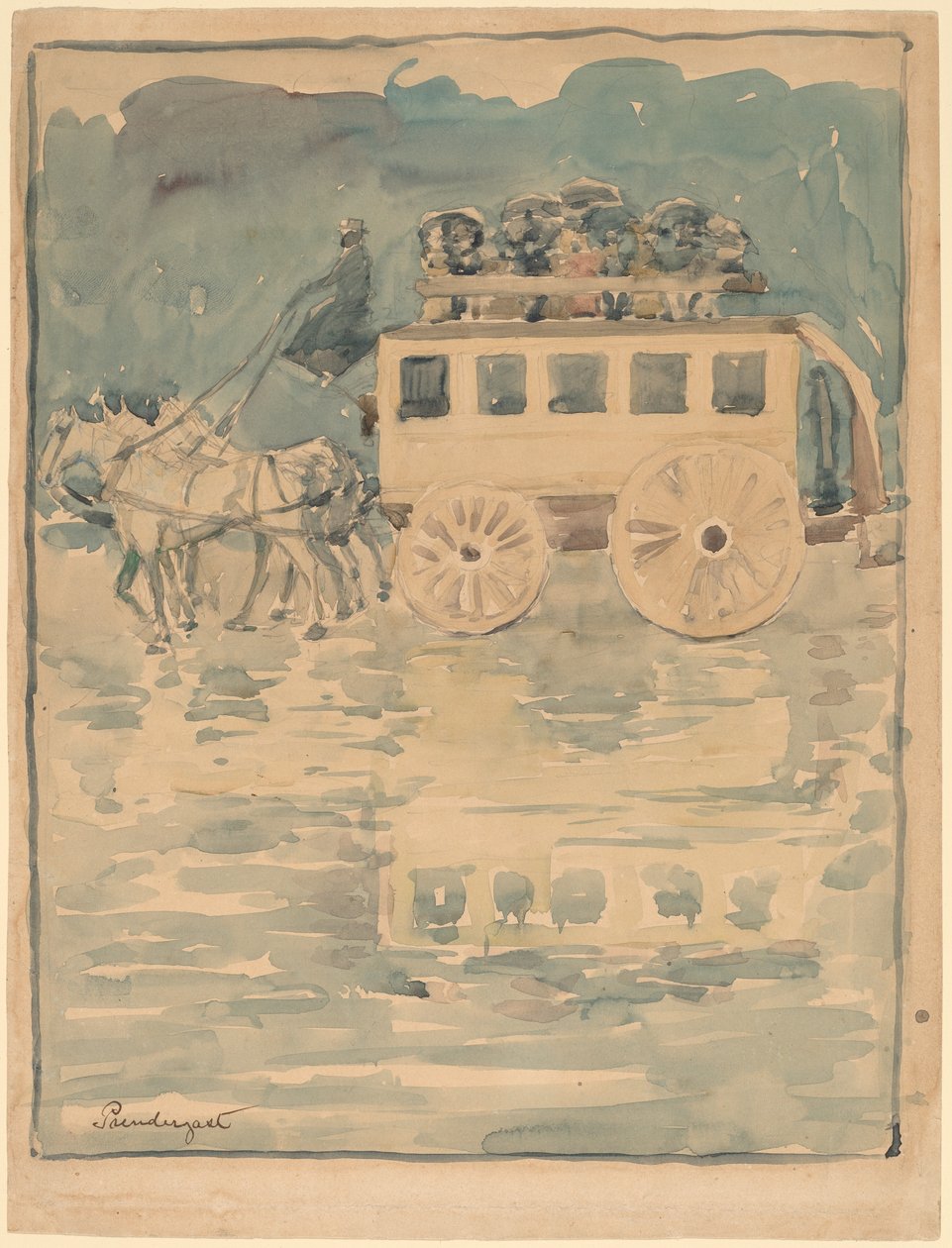 Paris Otobüs by Maurice Brazil Prendergast