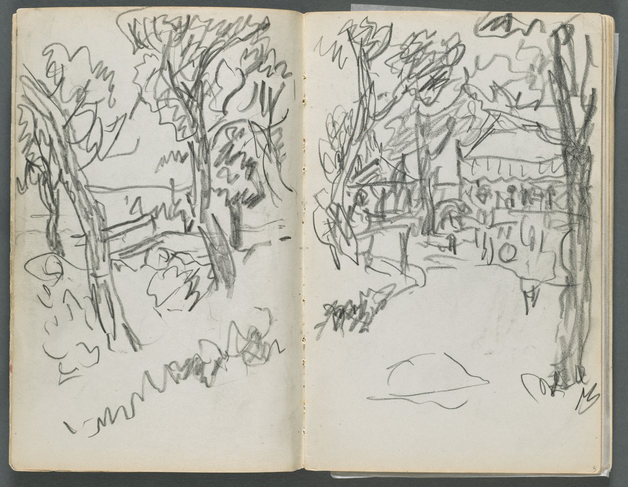 Eskiz defteri, The Dells, N° 127, sayfa 004 5: Manzara by Maurice Prendergast