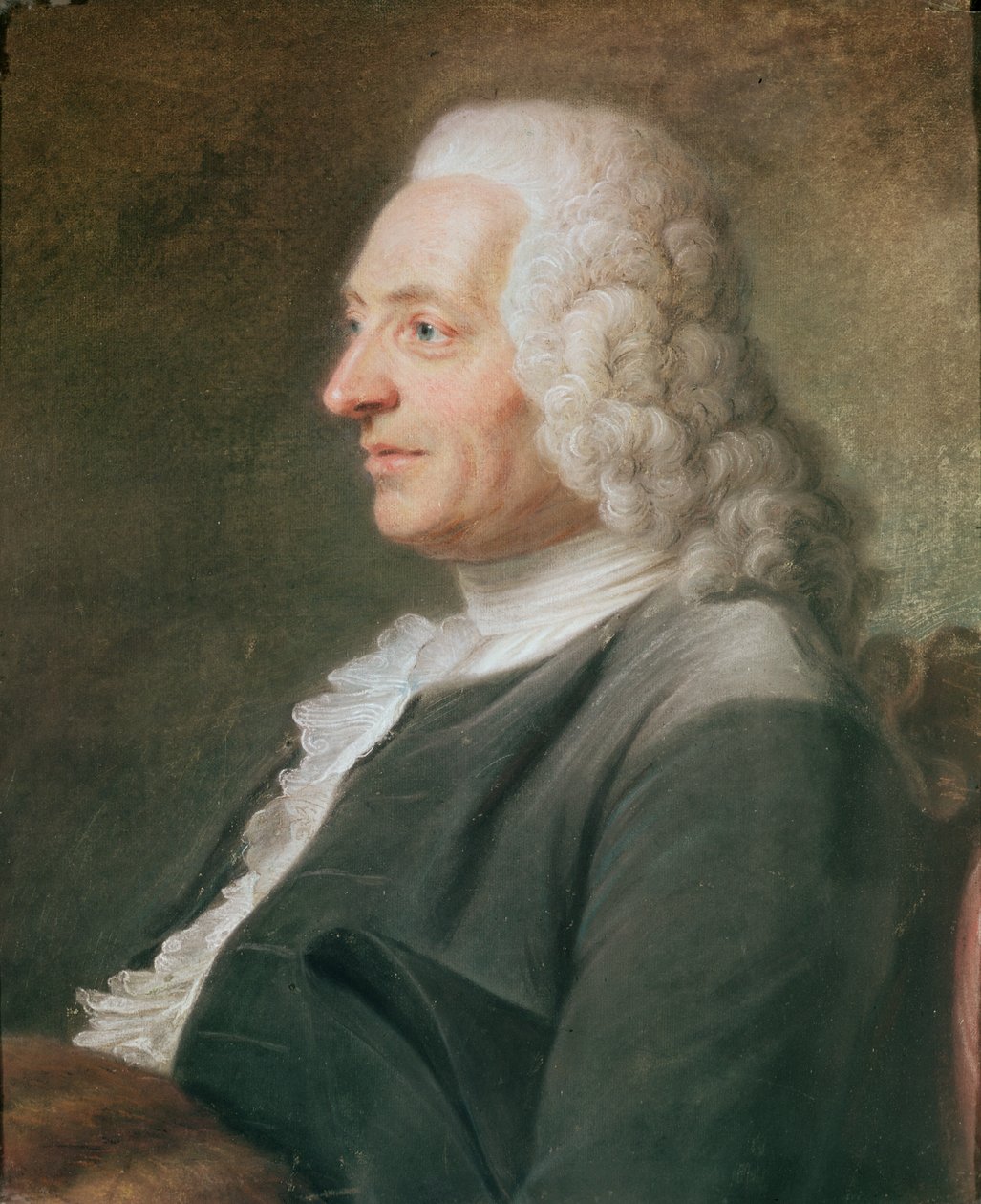 Portre, Başkan Hénault olduğu düşünülüyor (kağıt üzerinde pasel) by Maurice Quentin de La Tour
