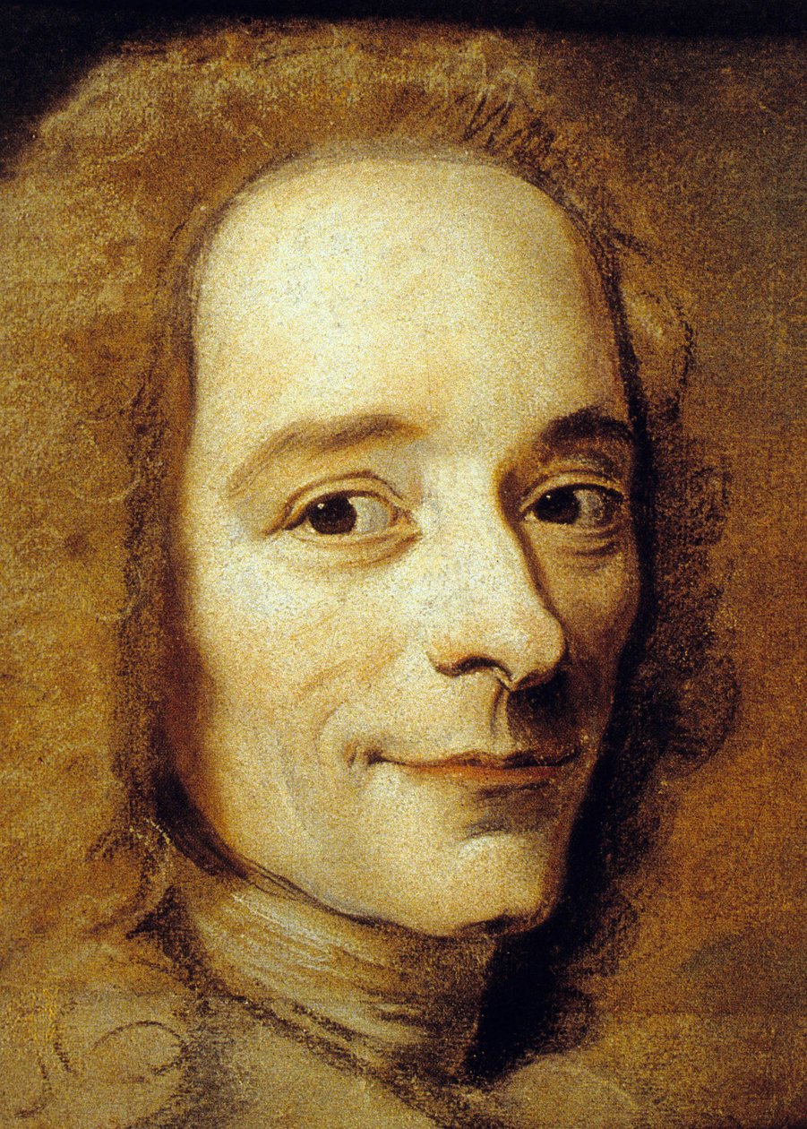 Francois Marie Arouet aka Voltaire (kağıt üzerinde pastel) by Maurice Quentin de La Tour