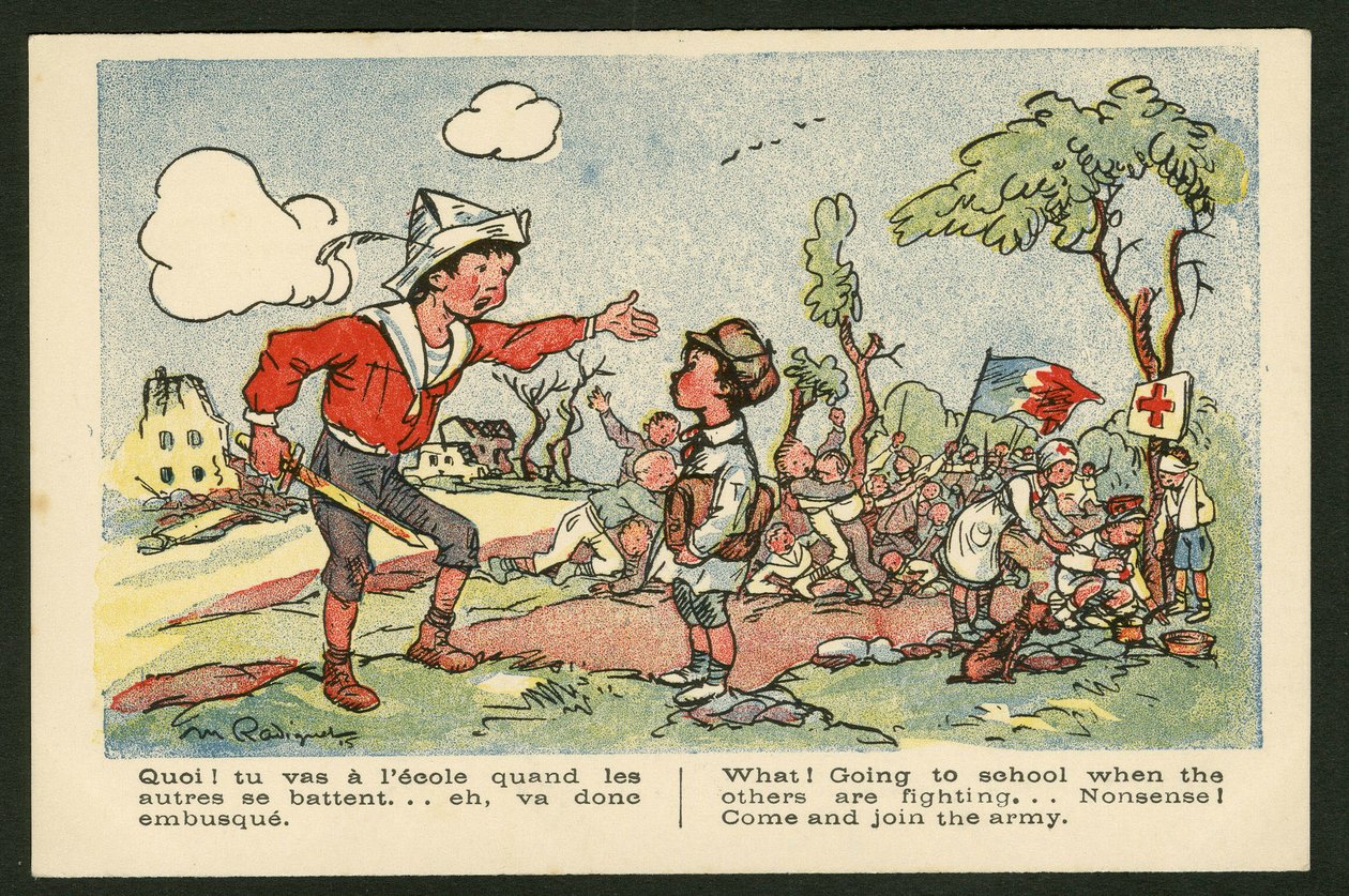 Kartpostal, Renklerde Hiciv by Maurice Radiguet