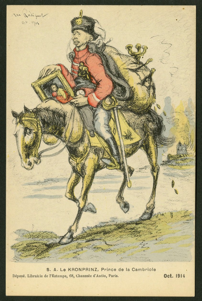 Kartpostal, Renklerde Hiciv by Maurice Radiguet