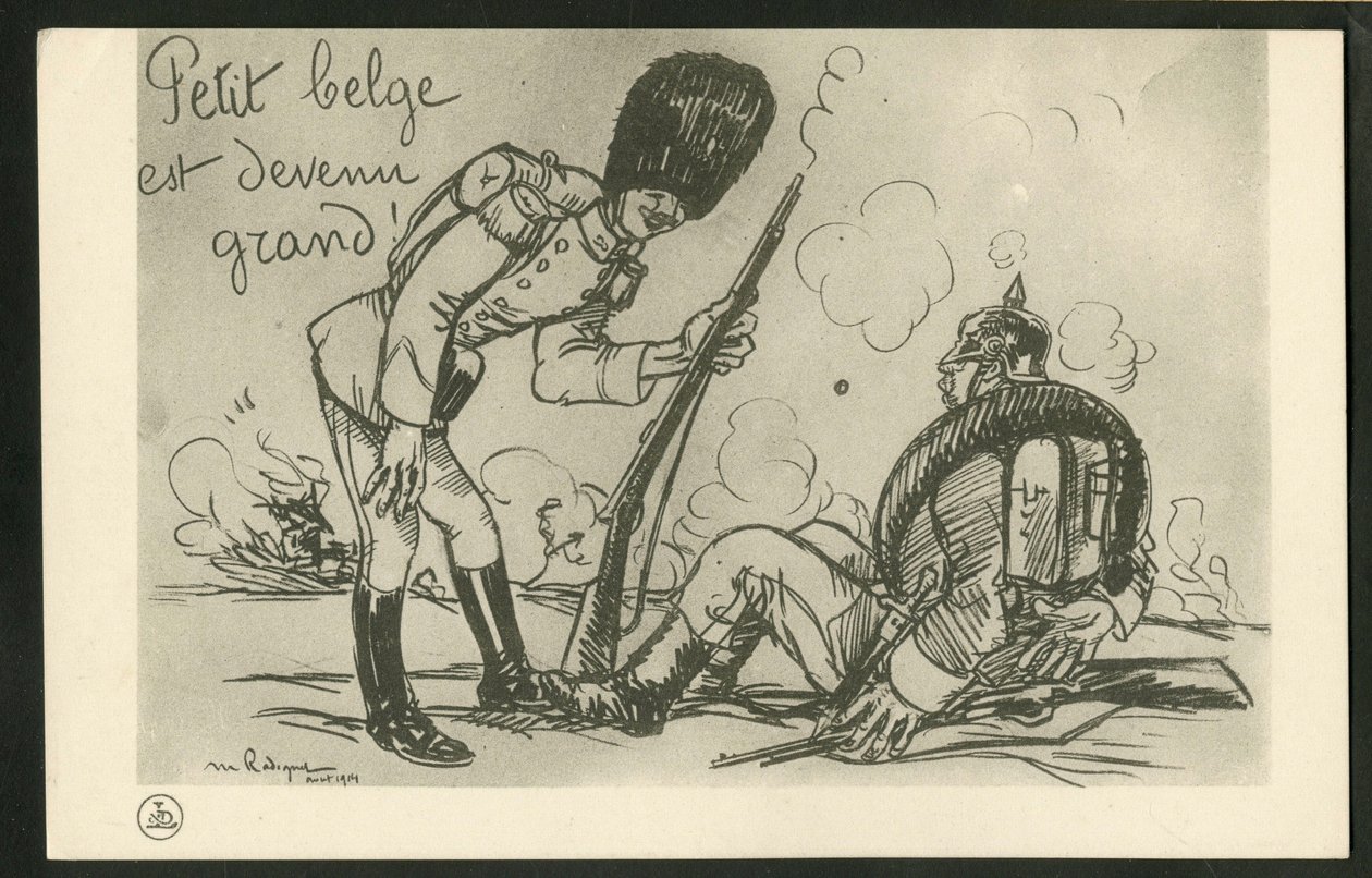 Kartpostal, Siyah Beyaz Hiciv by Maurice Radiguet