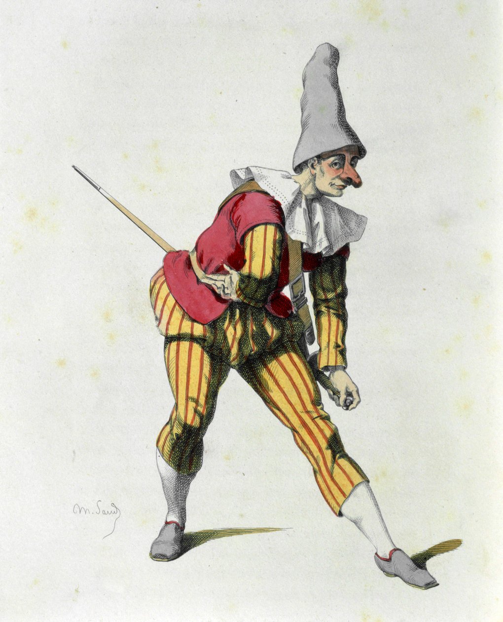 Brighella (gravür) by Maurice Sand