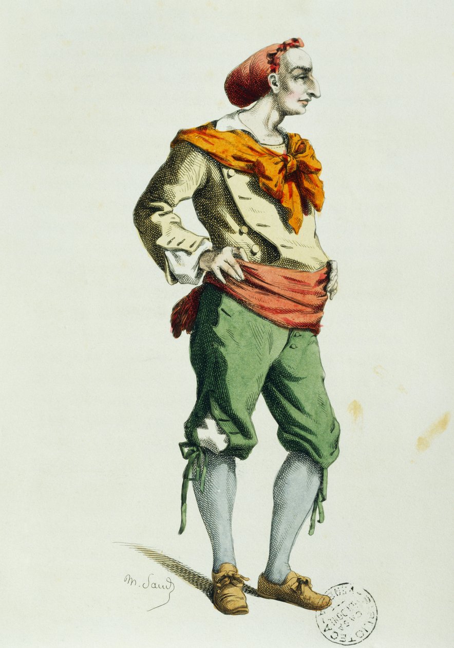Maurice Sand (1823-1889) tarafından 1800 yılında Meo Patacca by Maurice Sand