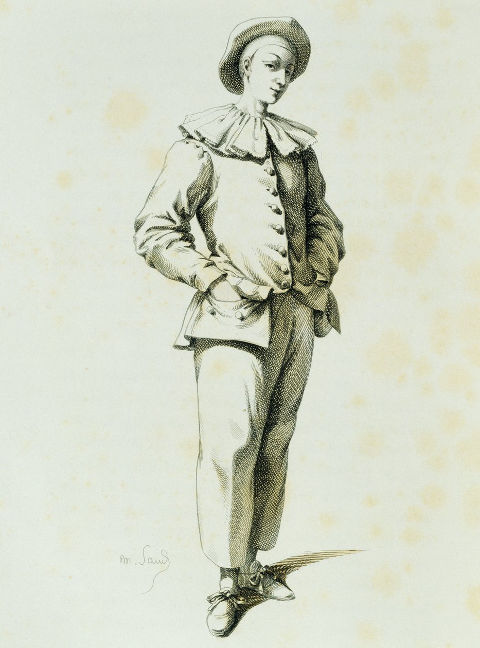 Pedrolino, Maurice Sand (1823-1889) tarafından by Maurice Sand