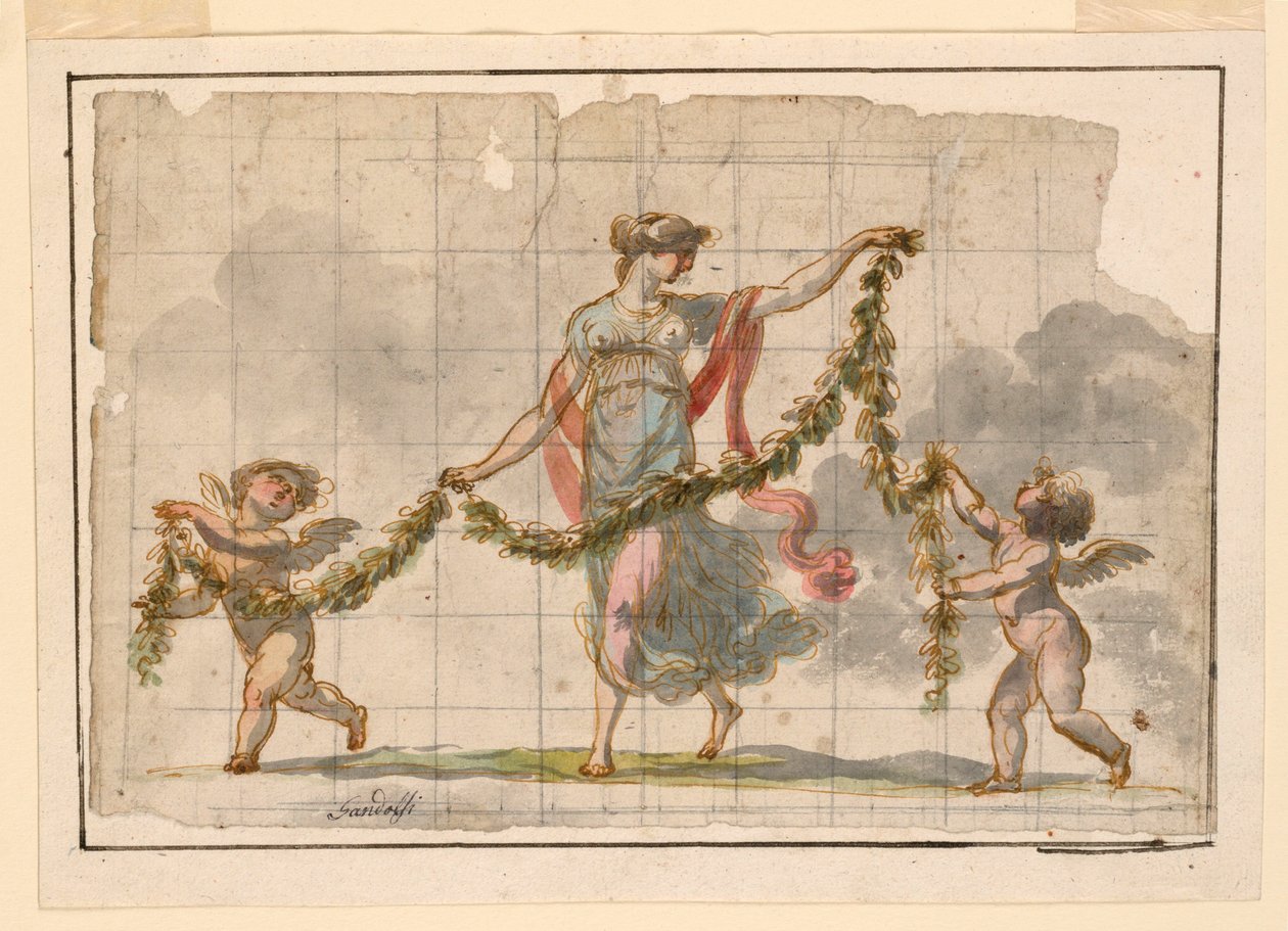 Çizim, Duvar resmi, ca. 1820 by Mauro Gandolfi