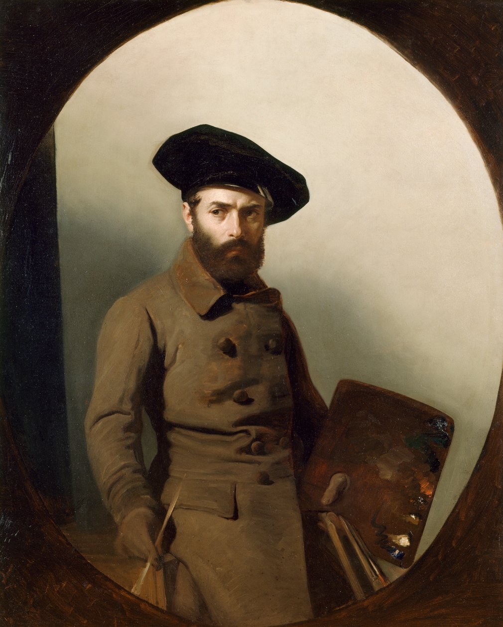 Mauro Conconi (1815-1860) tarafından ressam Carlo Bellosio'nun portresi, tuval üzerine yağlı boya by Mauro Conconi
