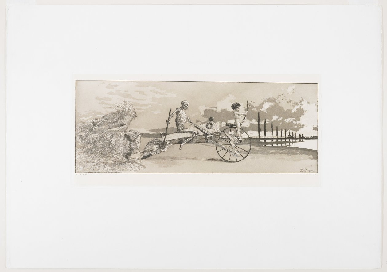 Cupid, Death and the Beyond, from Intermezzi, Opus IV, 1881, 1881 by Max Klinger