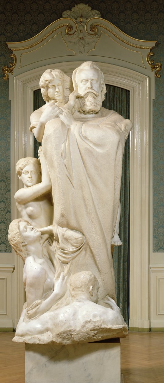 Dedication to Brahms, 1909 (marble) (see also 155043-49) by Max Klinger