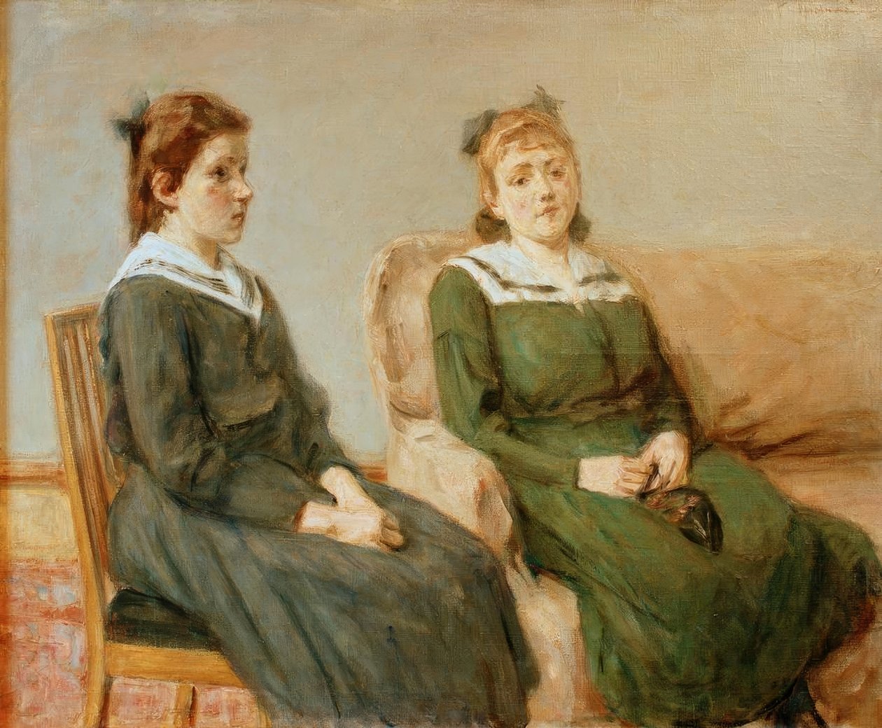 Deri Kızların Portresi by Max Liebermann