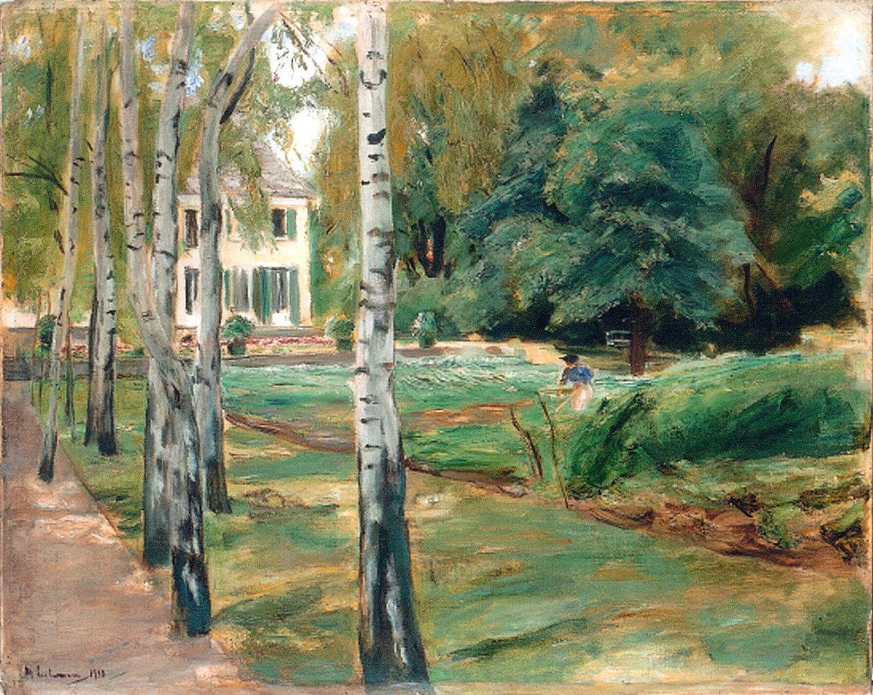 batıdaki Wannsee bahçesinde huş caddesi by Max Liebermann