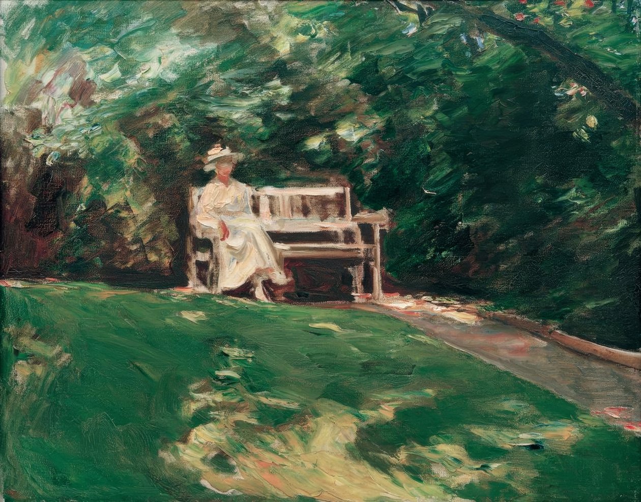 bahçe bankı by Max Liebermann